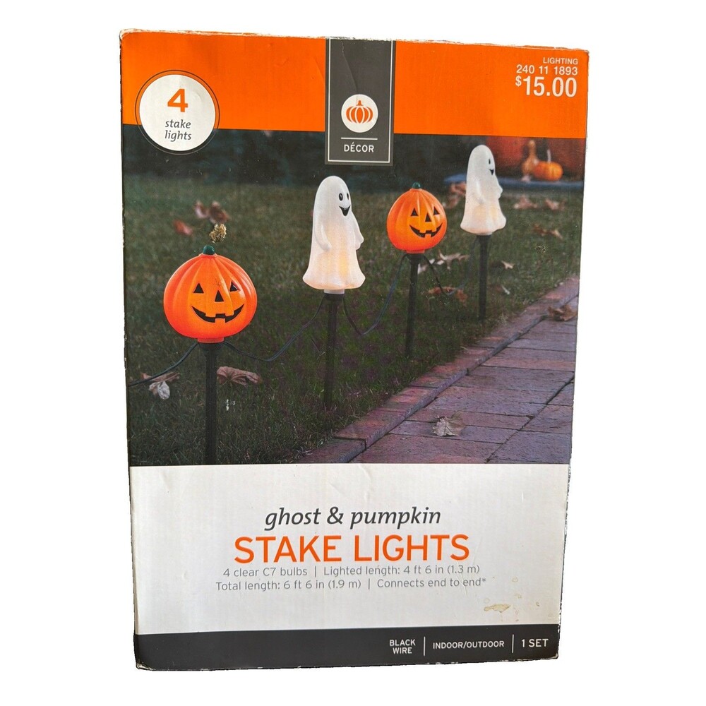 Target 2014 Halloween Ghost & Pumpkin 4 Stake Lights